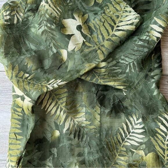 TanJay Burnout  Sheer Button Down Blouse - Picture 14 of 14